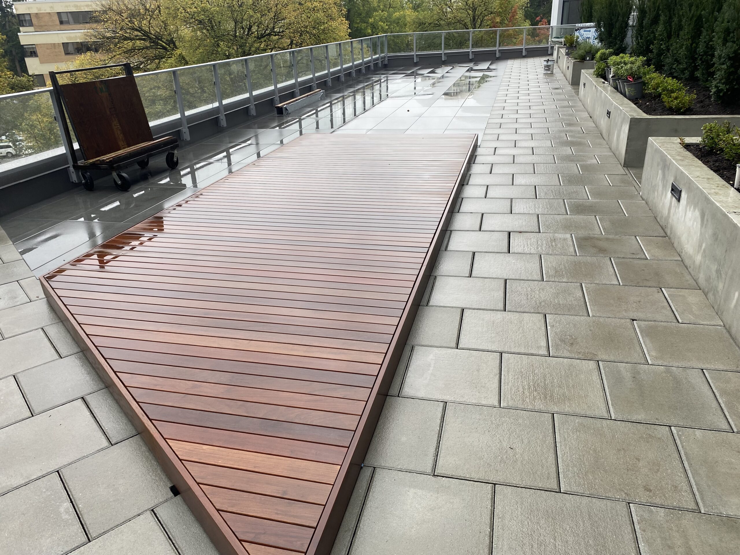 Hardscaping Calgary — custom patio and fire pit area